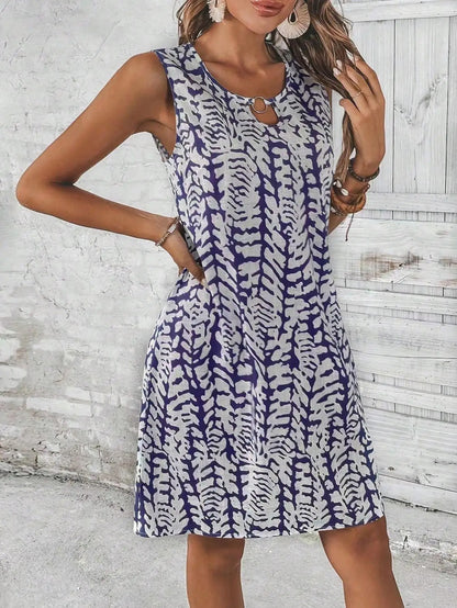 MB | Boho Vintage Ärmelloses Minikleid