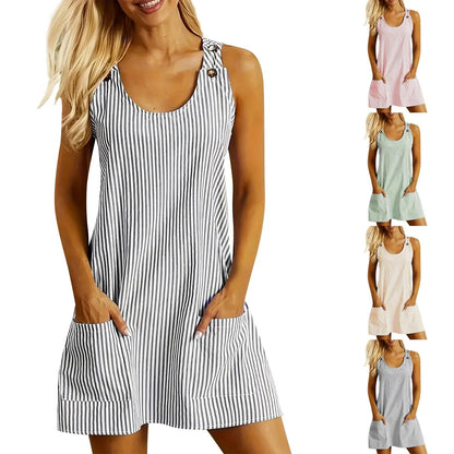 MB | Texturiertes Minikleid mit Ringelriemen