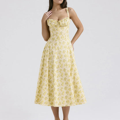 MB | Bedrucktes langes Sommerkleid