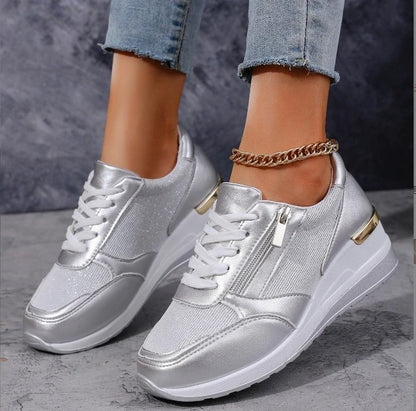 MB | Metallic-Sneakers mit Reißverschluss