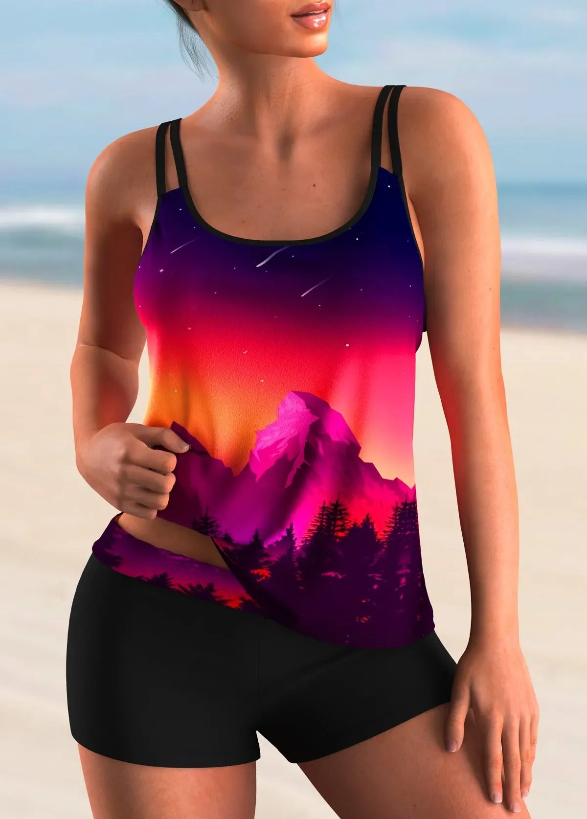 MB | Geblümter Ombre-Tankini