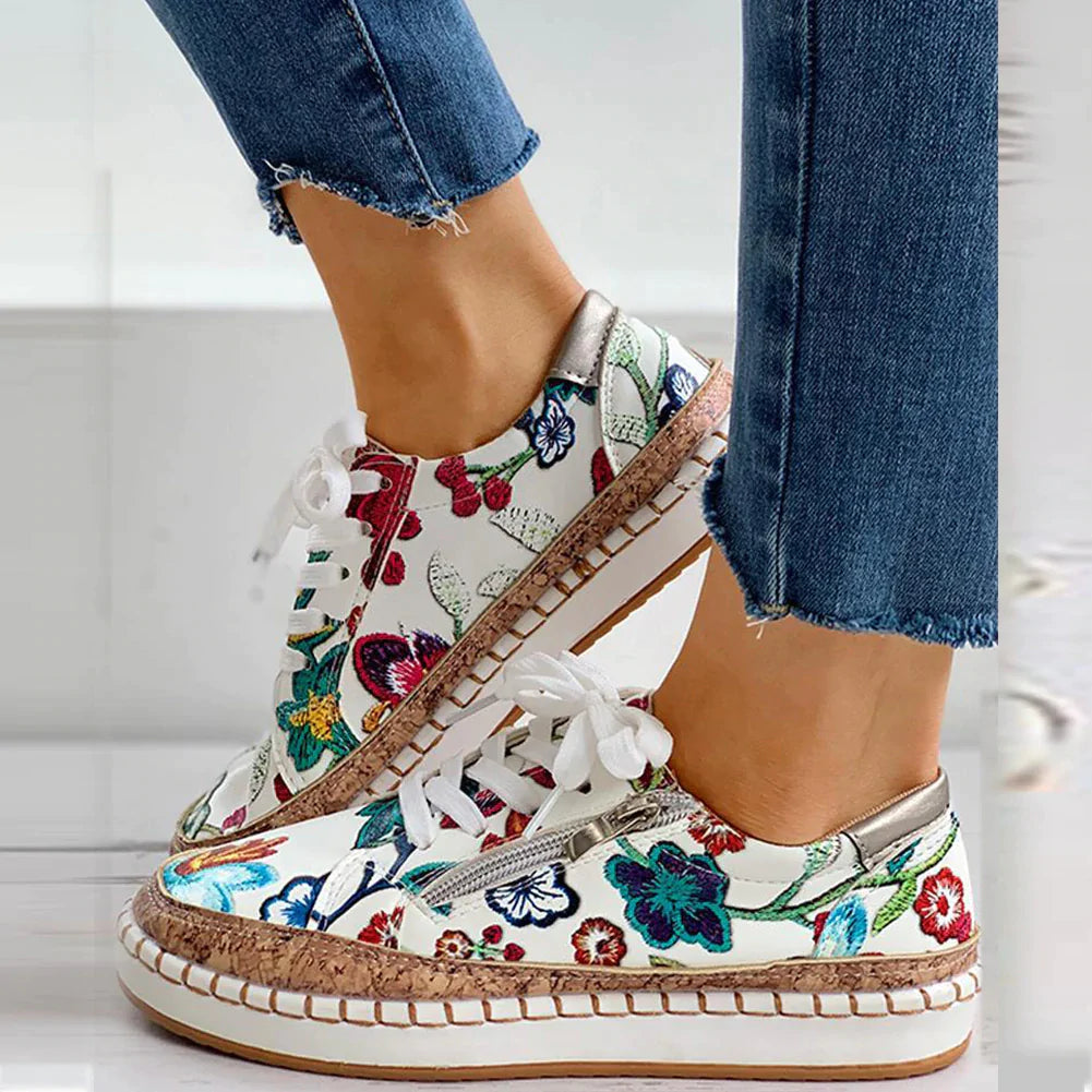 MB | Espadrille-Sneakers mit Blumendruck